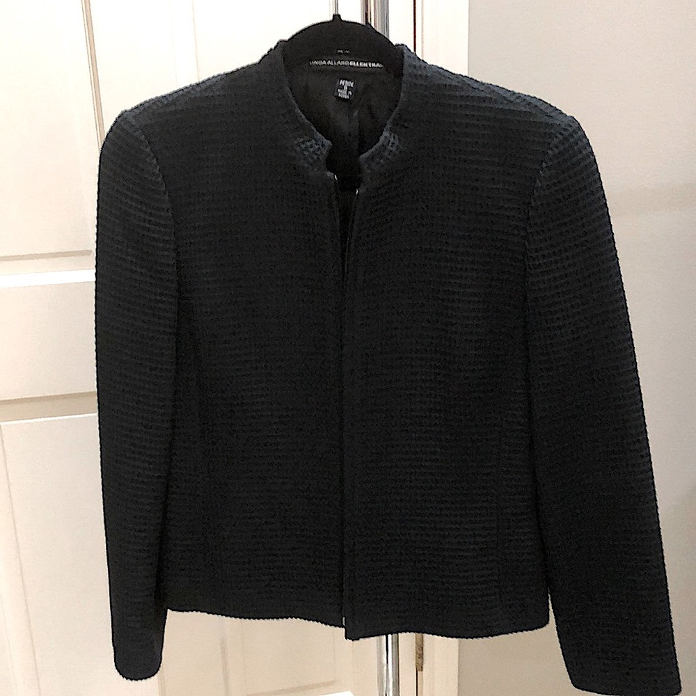Black Ellen Tracy waffle blazer